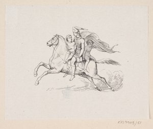 Illustrazione per "Ole Lukøje" in H.C. Andersen, "Fiabe e Storie", Volume 1 da H.P. Hansen