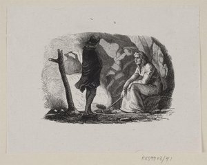 Illustrazione per "Il giardino del Paradiso" in H.C. Andersen, "Fiabe e storie", Volume 1 da H.P. Hansen