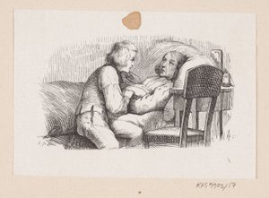 Illustrazione per "Il compagno di viaggio" in H.C. Andersen, "Fiabe e storie", Volume 1 da H.P. Hansen