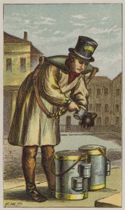 Lattaio (litografia a colori) da H.W. (after) Petherick