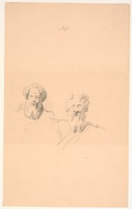 Due teste di studio barbute. Una per Mosè da H.W. Bissen