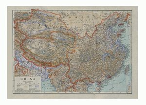 Mappa della Cina da HW Cribb