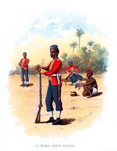 11º Fanteria Nativa del Bengala, c1890 da H. Bunnett