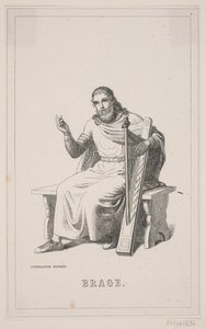 Brage. Illustrazione per la storia della Danimarca di Fabricius 1, 128. da H. C. Henneberg