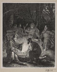 Illustrazione per la storia della Danimarca di Fabricius da H. C. Henneberg