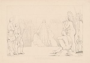 Egli prega il cielo per la sua patria sanguinante da H. G. Watkins, after George Elgar Hicks