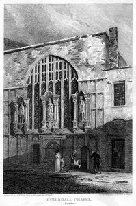 Cappella della Guildhall, Città di Londra, 1815 da H. Hobson