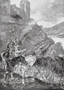 Teutoni e Celti si uniscono negli sforzi per scacciare i Romani dalla Gallia da H. M. (after) Burton
