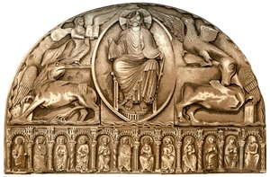 Decorazione esterna della Cattedrale di Le Mans, Le Mans, Francia, XV secolo 1849