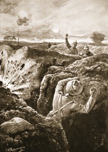 Il tenente De Pass bombarda il nemico dopo essere entrato in uno dei loro saps da H. Ripperger