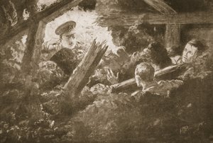 Il Secondo Tenente C.F.H. Calvert scopre e salva due uomini da una galleria mineraria crollata