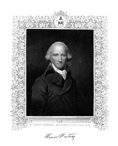 Warren Hastings, amministratore inglese in India, XIX secolo da H. Robinson