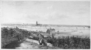 Panorama di Francoforte, c.1865 da H. Worms