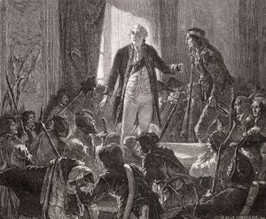 Re Luigi XVI (1754-93) brinda alla salute della nazione, 20 giugno 1792 da H. de la Charlerie