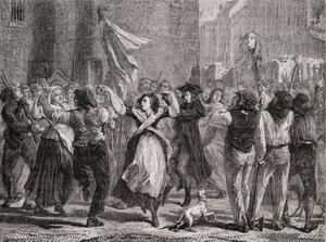La testa della Principessa Lamballe (1749-92) esposta a Parigi, 3 settembre 1792