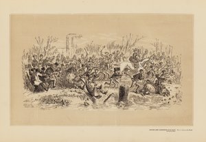 Regata Oxford e Cambridge, n. 4, Una corsa sulle rive durante la gara da Hablot Knight (1815 92) Browne
