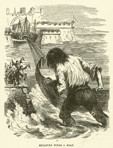 Gulliver trova una barca (incisione)