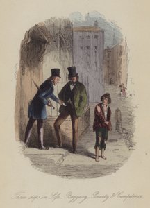 Illustrazione per Lewis Arundel o La Ferrovia della Vita di Frank E Smedley da after Hablot Knight Browne