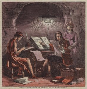 Peter Wilkins traduce le scritture per gli isolani volanti da after Hablot Knight Browne