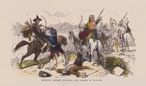 Robinson Crusoe attaccato e derubato dai Tartari da after Hablot Knight Browne