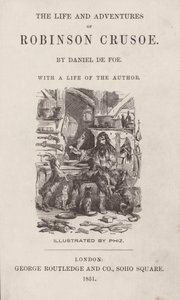 Frontespizio per La vita e le avventure di Robinson Crusoe