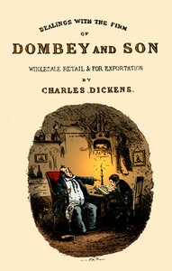 Dombey e Figlio di Charles Dickens. Pagina del titolo da Hablot Knight Browne