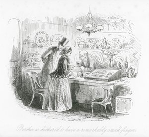 Strade di Londra: Bertha è dichiarata avere un dito straordinariamente piccolo da Hablot Knight (1815 92) Browne