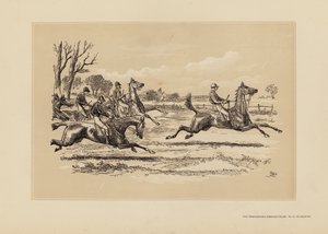 La corsa a ostacoli di Tumbletown, No 3, Troppo caldo per durare da Hablot Knight (1815 92) Browne
