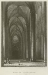 Cattedrale di Amiens, navata sud del transetto, vista ovest da Hablot Knight Browne