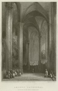 Cattedrale di Amiens, lato sud del coro, vista est da Hablot Knight Browne