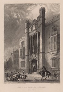 Scuola della Città di Londra, Milk Street, Londra da Hablot Knight Browne