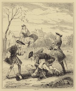 Duello tra Lord Mahon e il Duca di Hamilton da Hablot Knight Browne