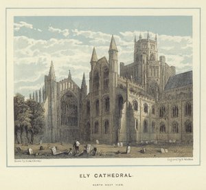 Cattedrale di Ely, vista nord-ovest da Hablot Knight Browne