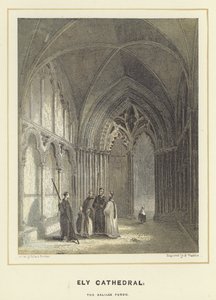 Cattedrale di Ely, il portico della Galilea da Hablot Knight Browne