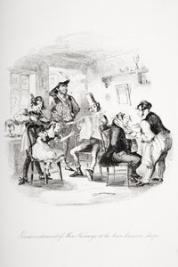 Grande eccitazione di Miss Kenwigs nel negozio del parrucchiere, illustrazione da 