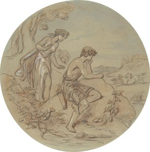 Uno dei diciotto disegni per una serie di tavole che illustrano Venere e Adone da Hablot Knight Browne