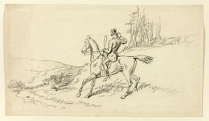 Cavaliere che Trattiene il Cavallo da Hablot Knight Browne