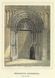 Cattedrale di Rochester, portale ovest da Hablot Knight Browne