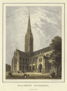Cattedrale di Salisbury, lato nord da Hablot Knight Browne