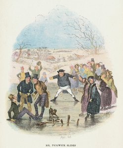 Scena da Il Circolo Pickwick di Charles Dickens, 1836 da Hablot Knight Browne