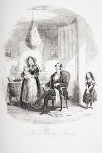 La famiglia Dombey, illustrazione da Dombey e Figlio di Charles Dickens (1812-70) pubblicato per la prima volta nel 1848