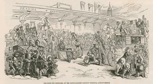 Il grande sciopero dei taxi: la corsa agli omnibus, al capolinea della South-Eastern Railway, London Bridge