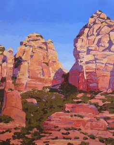 Un passaggio, Sedona, 2024 (olio su pannello)