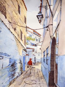 Un Visitatore, Chefchaouen, Marocco, c.2024