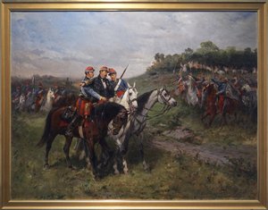 Il generale Jean Auguste Margueritte ferito mortalmente a Floing, fine XIX secolo da Hales Alexander Walker