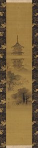 Una pagoda, periodo Edo da Hanabusa Itcho