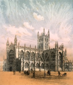 Abbazia di Bath, Somerset, c1870 da Hanhart