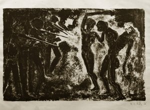 Danza macabra del 1919: Il tribunale / Esecuzione da Hanns Ludwig Katz