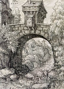 Campagna con ponte e acqua da Hanns Sebald Lautensack