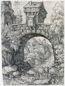 Paesaggio con ponte da Hanns Sebald Lautensack